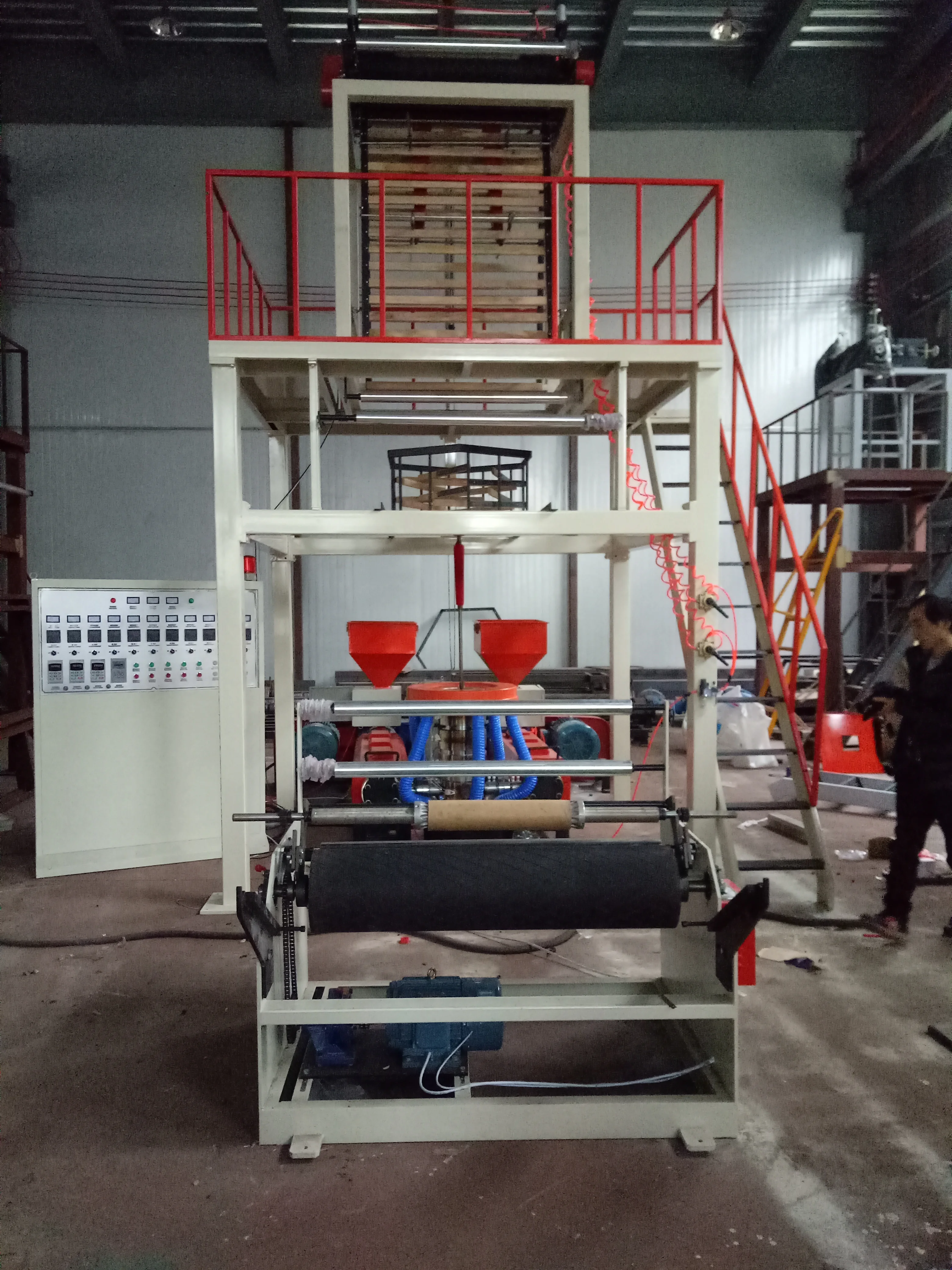 LDPE HDPE LLDPE High Speed ABA Film Blowing Machine
