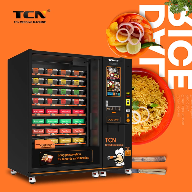 TCN Uk Automatic Lunch Box Meal Dineer Vending Machine  Hot Food Vending Food Vending Machine