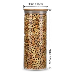 Borosilicate kitchen storage glass jar food container with bamboo lid high borosilicate glass airtight food storage