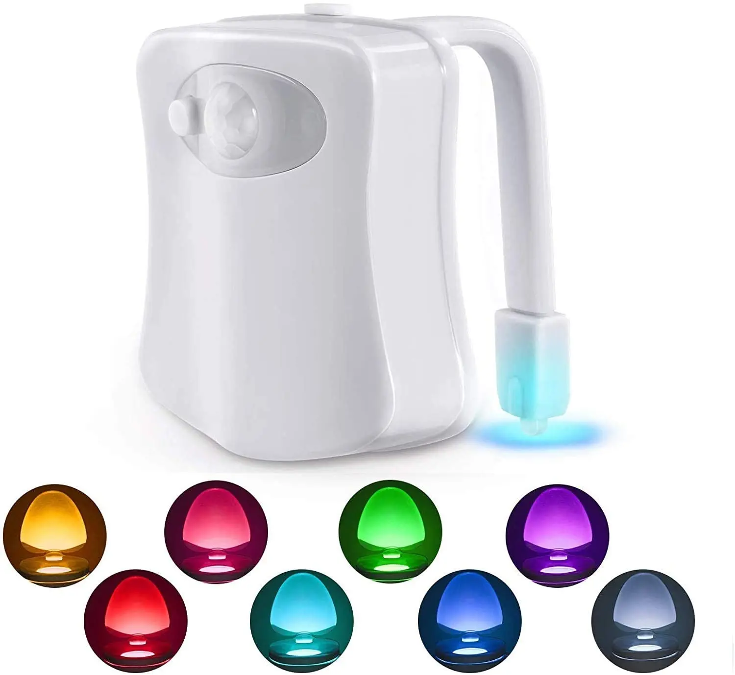 8 Color Indicator Toilet Light Motion Activated Sensor Toilet Seat Bowl Night Light Led Toilet Light for Washroom/WC/Water Close