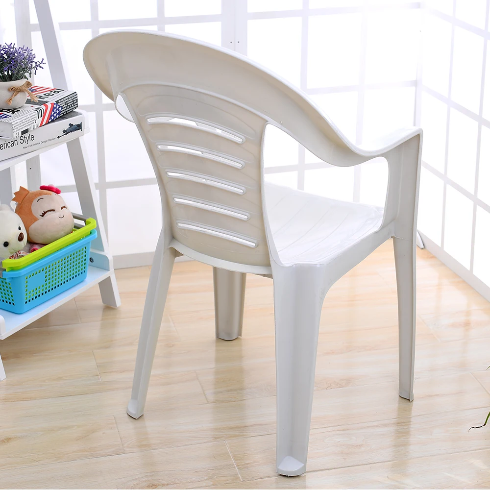 Luxury modern white plastic outdoor restaurant dining chair