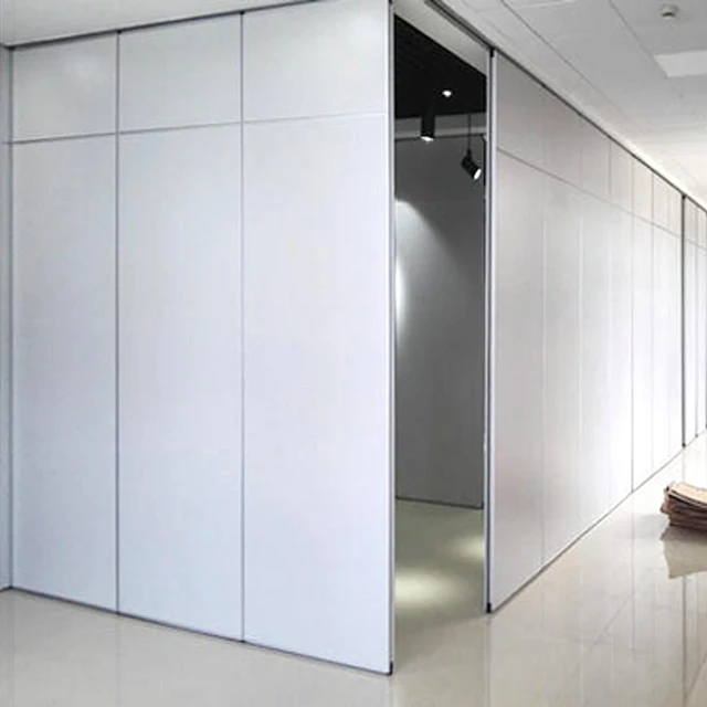 Office Movable Partition Wall Sliding Operable Mobile Wall Partition white partition