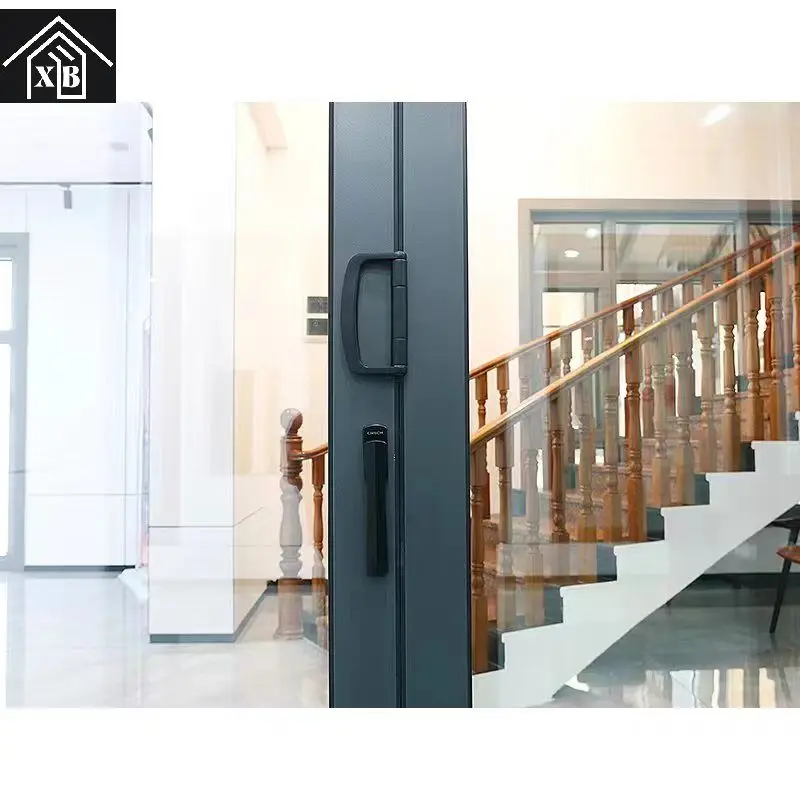 Transparent Home Balcony Round Partition Door Glass Sliding Folding Doors Pakistan for Restaurant