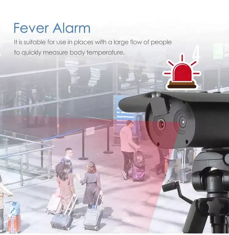 Tripod thermal imaging camera Non-Contact Face Recognition Multi-person Temperature Scan High Speed Dual Vision Fever Screening