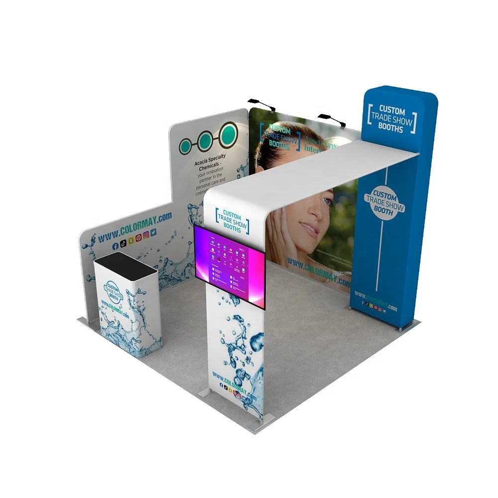 Trade Show Display Portable Stage Trade Show Booth Wedding Press Conference Backdrop Fabric Trade Show Wall