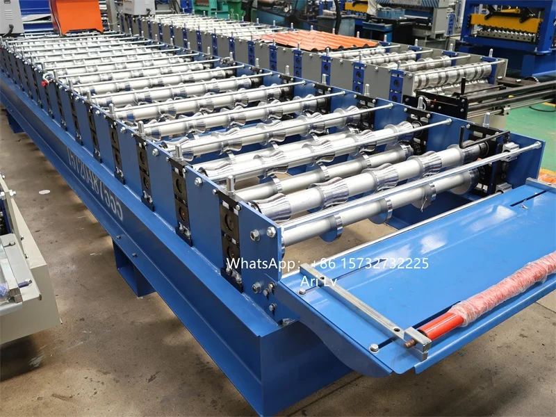 JCX 950 single layer trapezoidal roofing steel sheet roll forming machine IBR color tile making machine