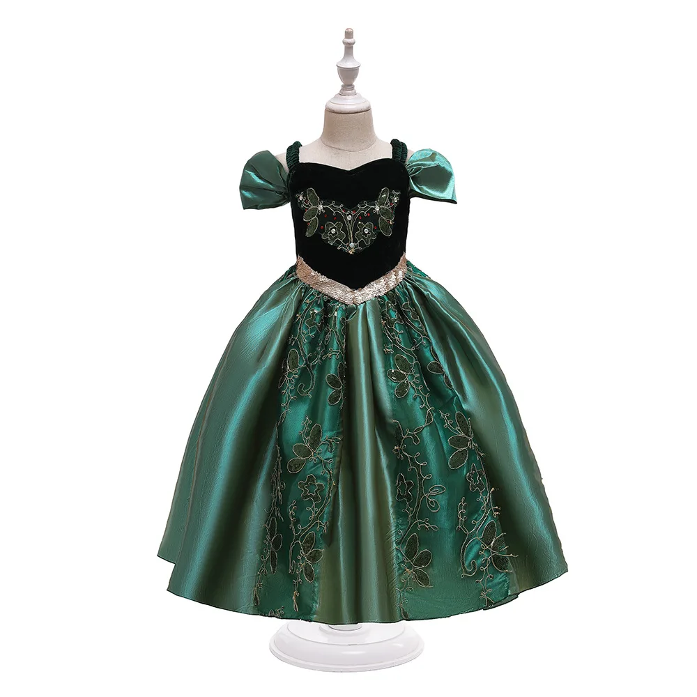Latest Party Wear Children Dress Little Princess Elsa Costume For Cosplay Party