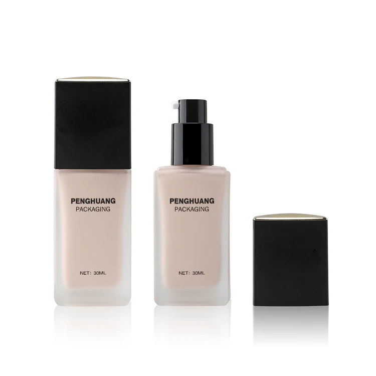 liquid foundation bottle makeup empty foundation primer bottles skincare packaging 30ml  glass foundation bottle