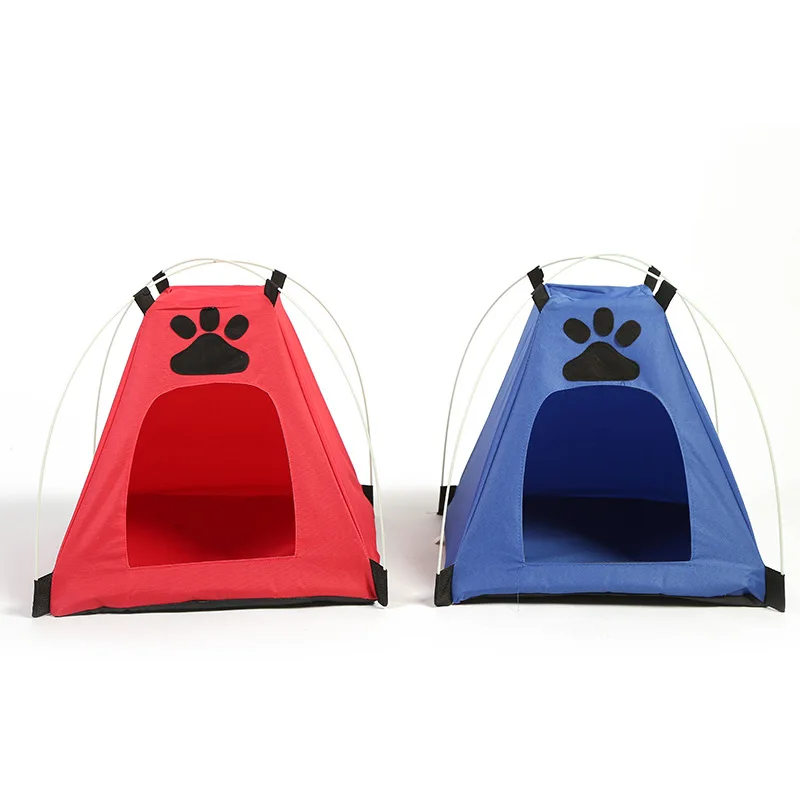 MOQ=10pcs Foldable dog kennel soft pet house warm comfortable pet teepee dog tent with high quality cushion
