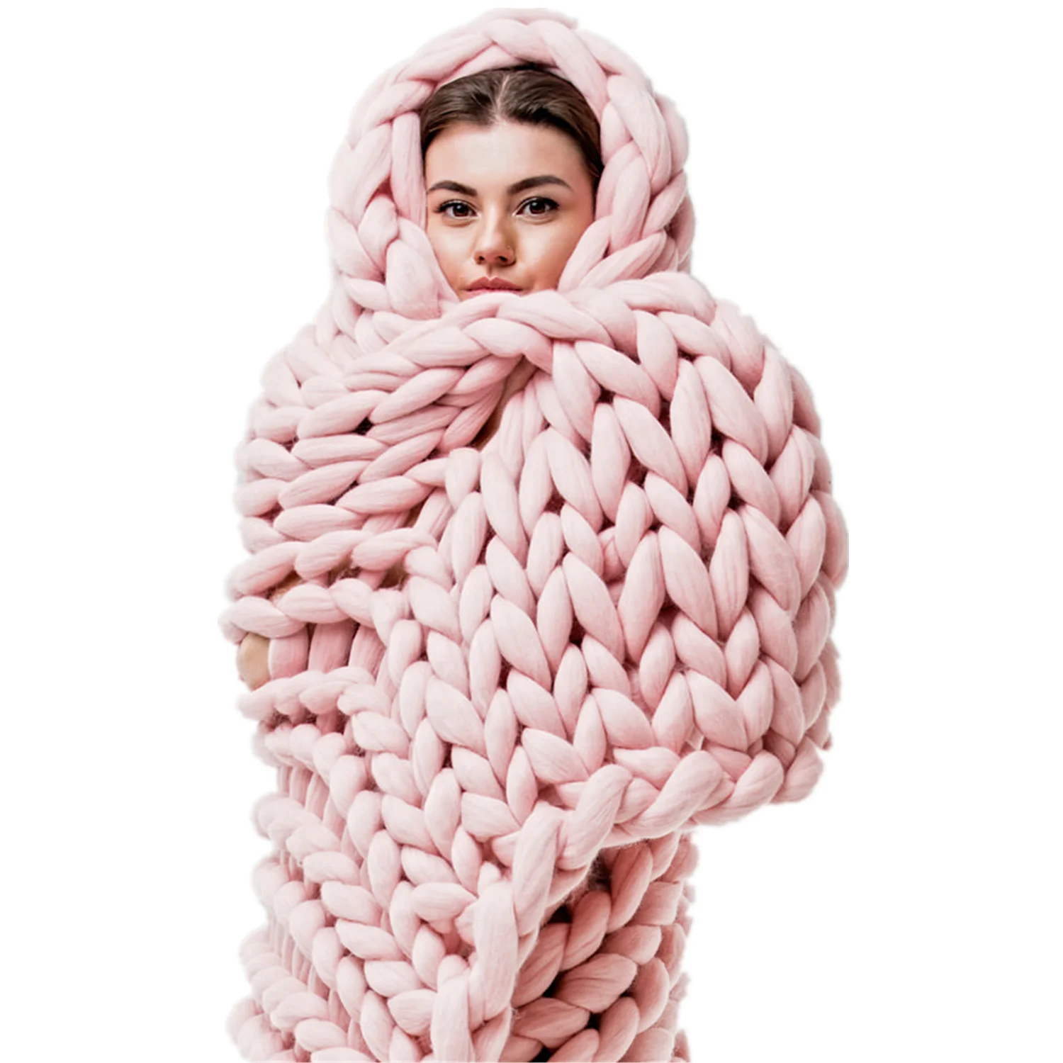 Wholesale Australian chunky merino wool blanket 120*150cm from China Suppliers