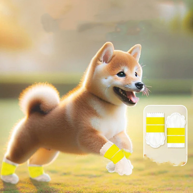 Xianchanpets Disposable Dog Shoes Outdoor Dog Rain Boots Paw Protection Waterproof Dirt Proof With Adjustable Straps