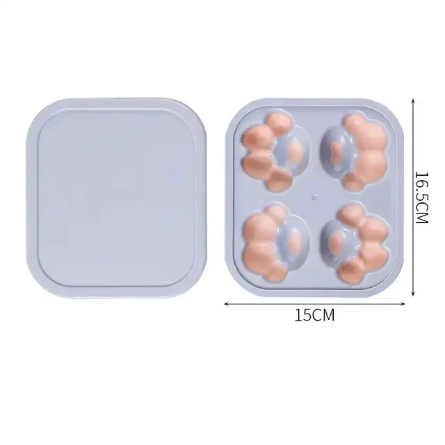 Hot Selling Creative Cat Claw Ice Cream Silicone Mold With Lid Mini Cheese Jelly Diy Mold