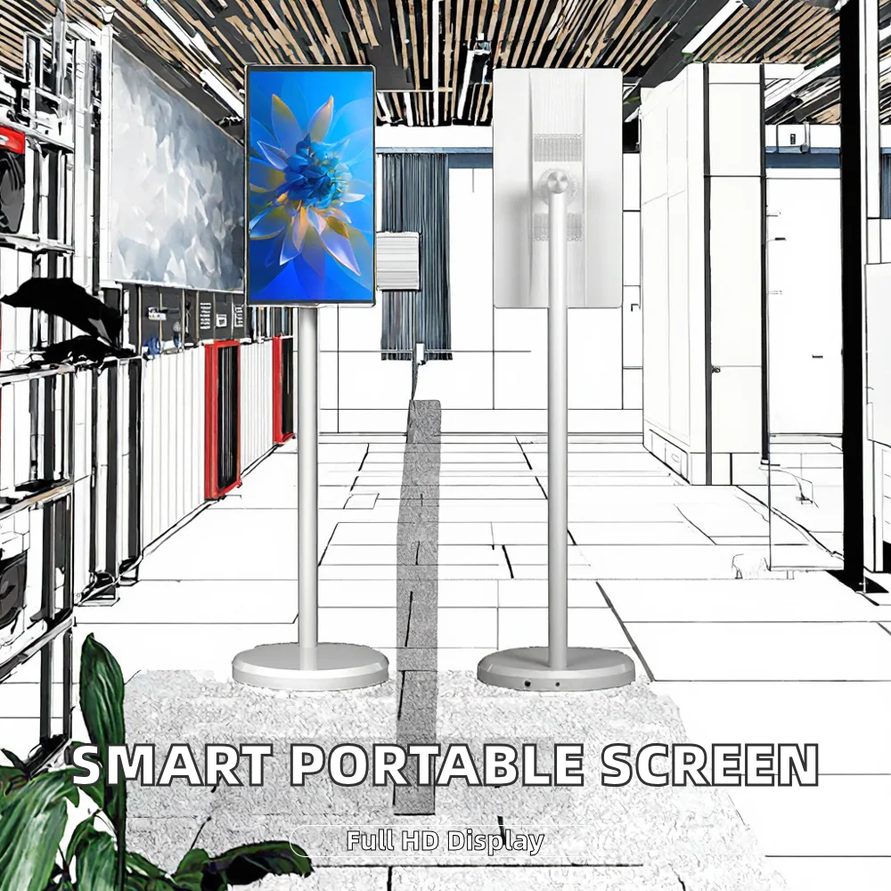 21 5-дюймовый портативный Android-телевизор с сенсорным экраном In-cell 4 ГБ ОЗУ + 64 ПЗУ на батарейном питании для спортзала игр и онлайн-трансляций