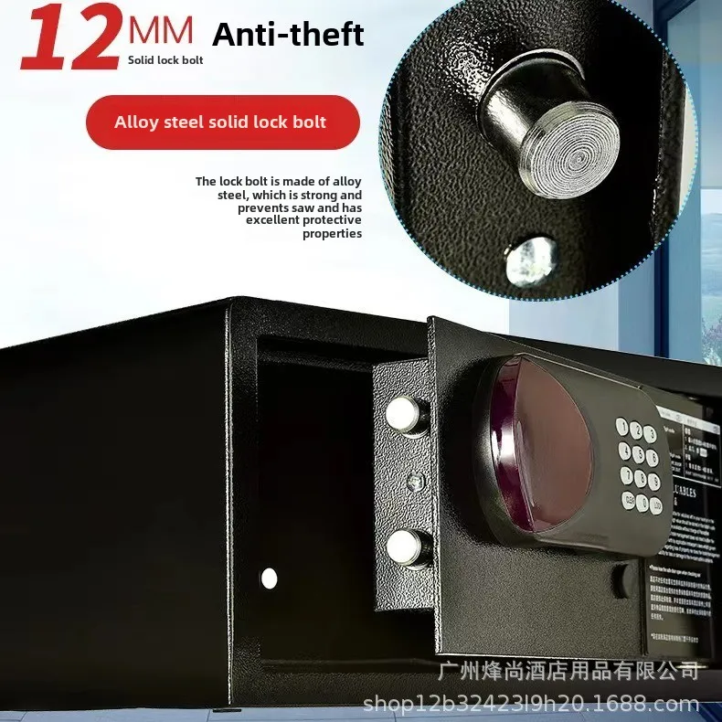 High-End Digital Password Storage Locker Hotel Side-Opening Thickened Anti-Theft Safe for Home Office or Apartment Use