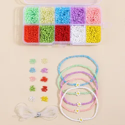 Hot-selling mini mixed color glass beads boxed, DIY hand-made small parts, bracelet necklace beaded material