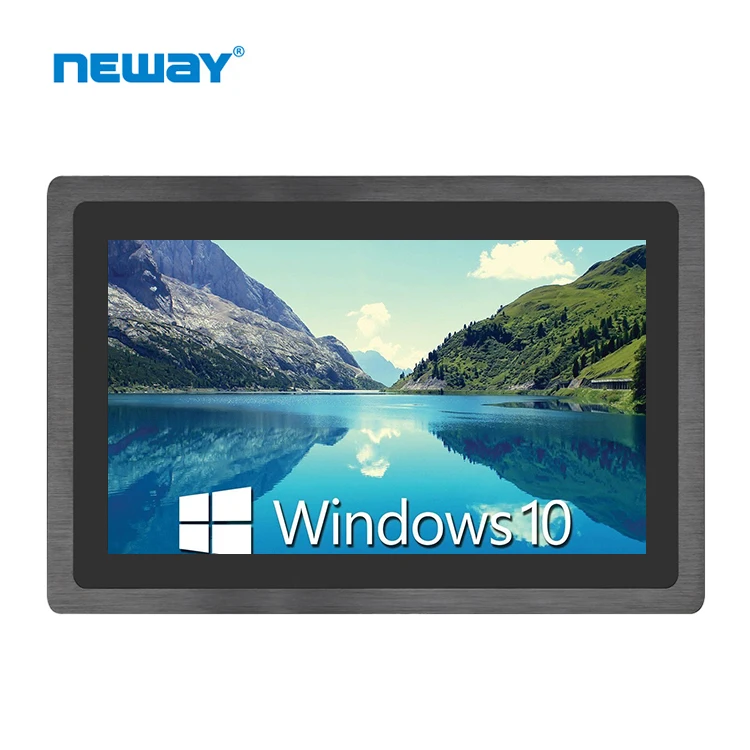 Industrial AIO 1000nits sunlight readable IP65 thin black alloy frame J1900 CPU 21.5 inch panel pc