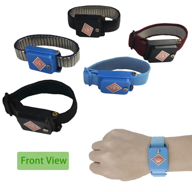 Blue Industrial Elastic Cleanroom Wireless ESD Anti Static Wrist Strap