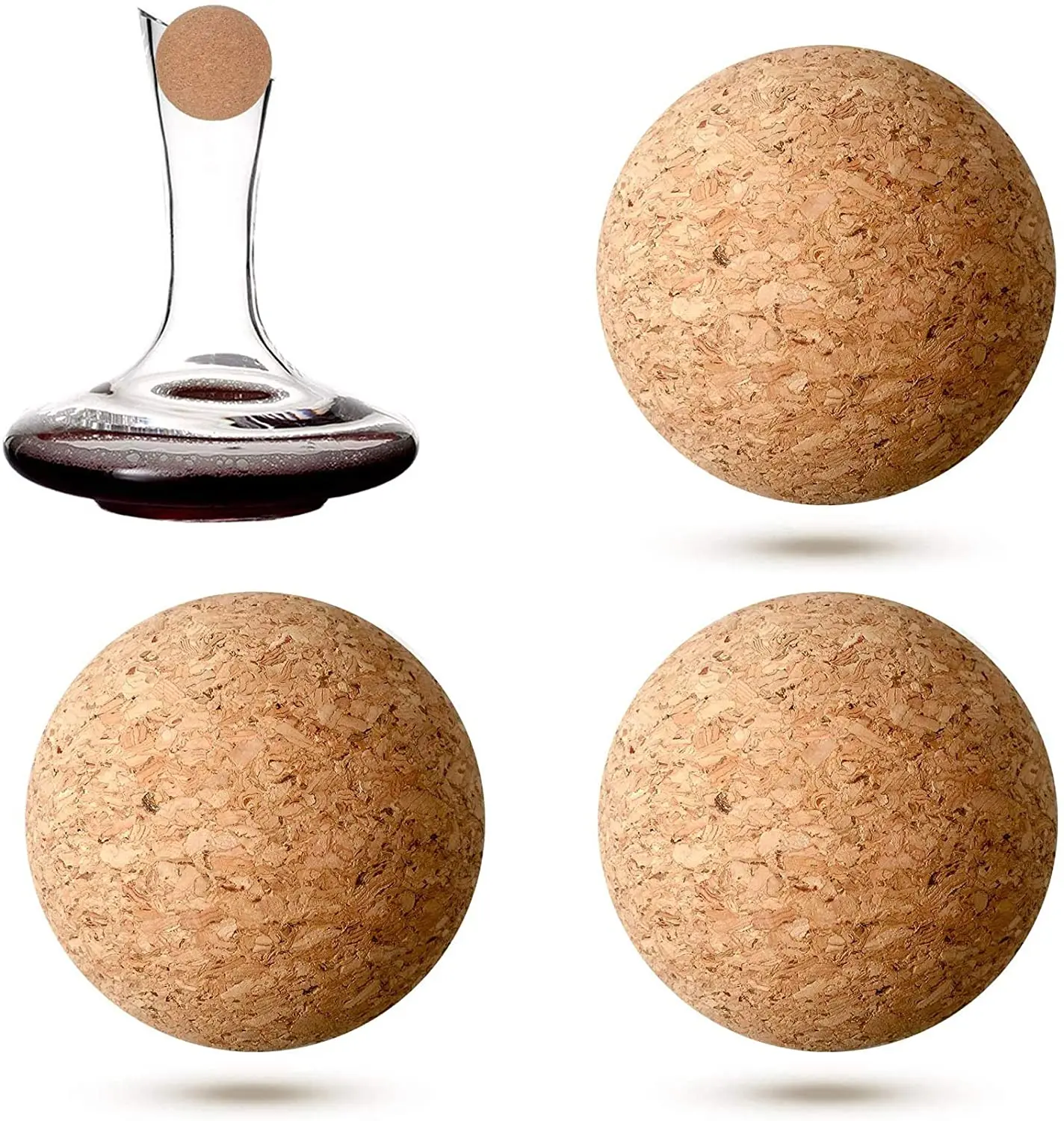 2022  100 mm cork lid ball yoga Balance  exercise body building relax message ball Eco friendly roller block peanut ball