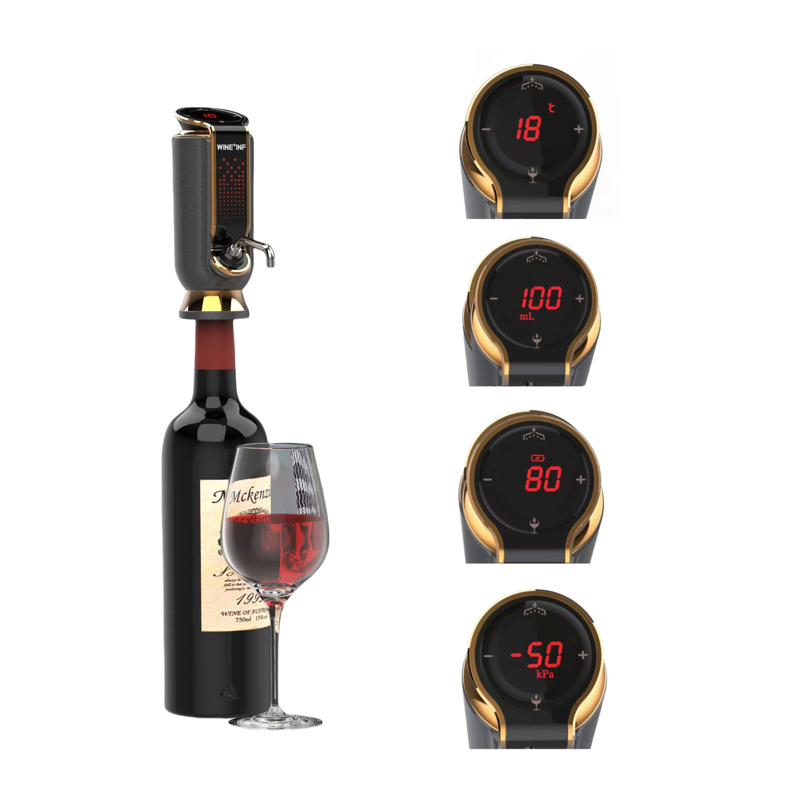 Most Popular Quantitative Whiskey Dispenser Pump Pourer Decanter Automatic Electric Wine Aerator
