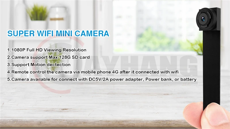 Newest 4K HD DIY Portable WiFi IP Mini Camera P2P Wireless Micro webcam Camcorder Video Recorder LookCam