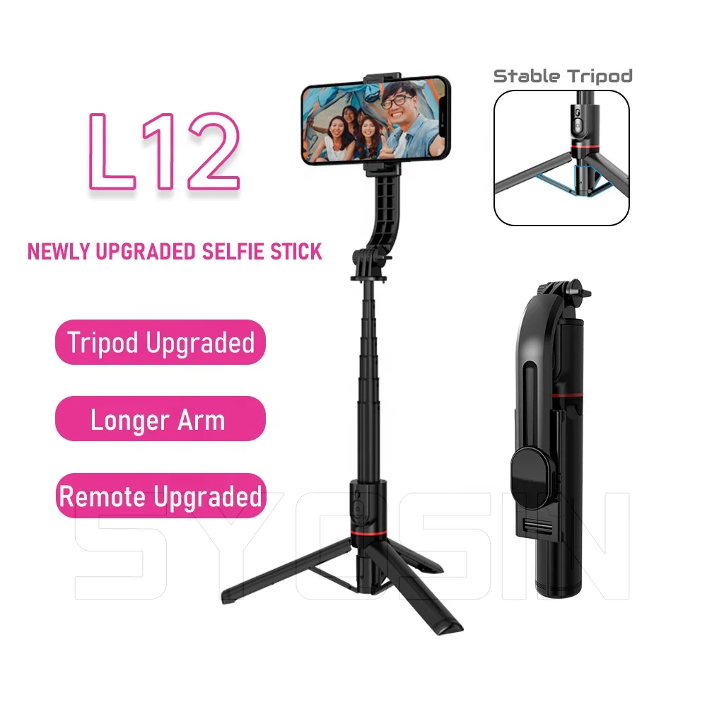 Tripod Selfie Stick L12 New Arrival Stable Handle Selfie Tripod Stand with Wireless Remote For Phone Stand
