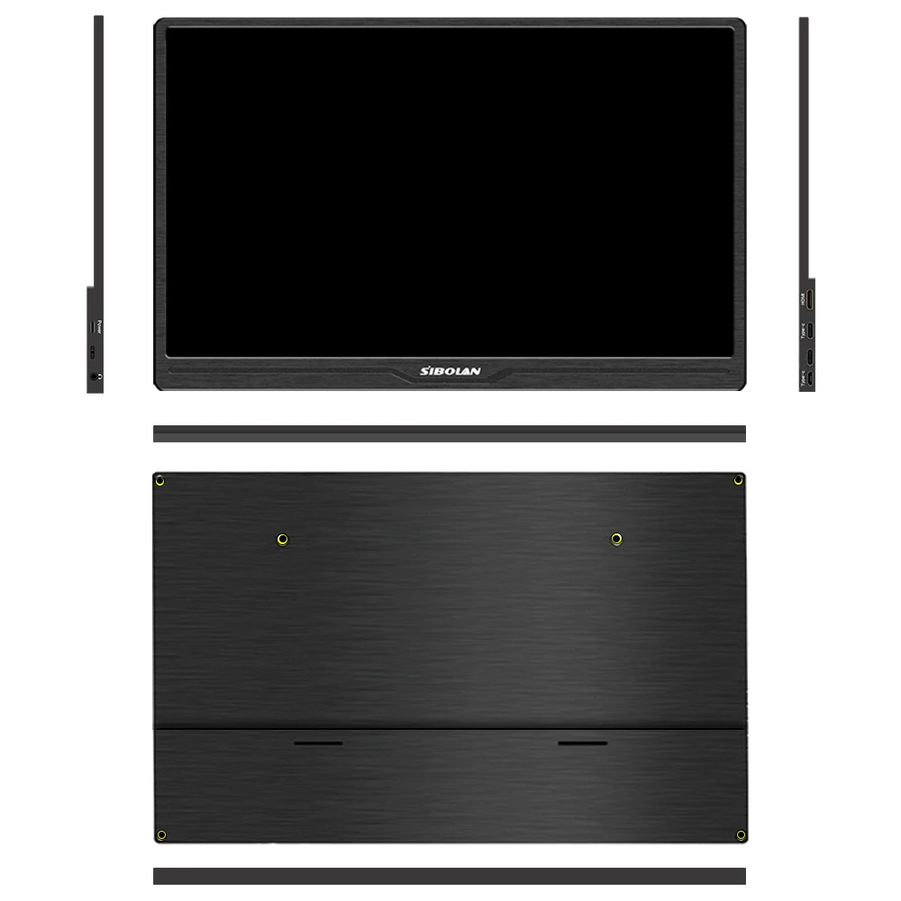 Sibolan 17 дюймовый ЖК-монитор Портативный 1080p full hd ips hdr u & ltra тонкий ПК МОНИТОР gaming Keyboard для ноутбука PS4 M переменного тока
