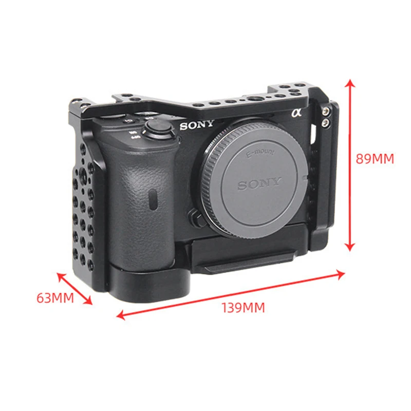 A6600 Camera Video Cage for Sony Camera Cold Shoe Aluminium Mount Rig for Camera Video Accessories