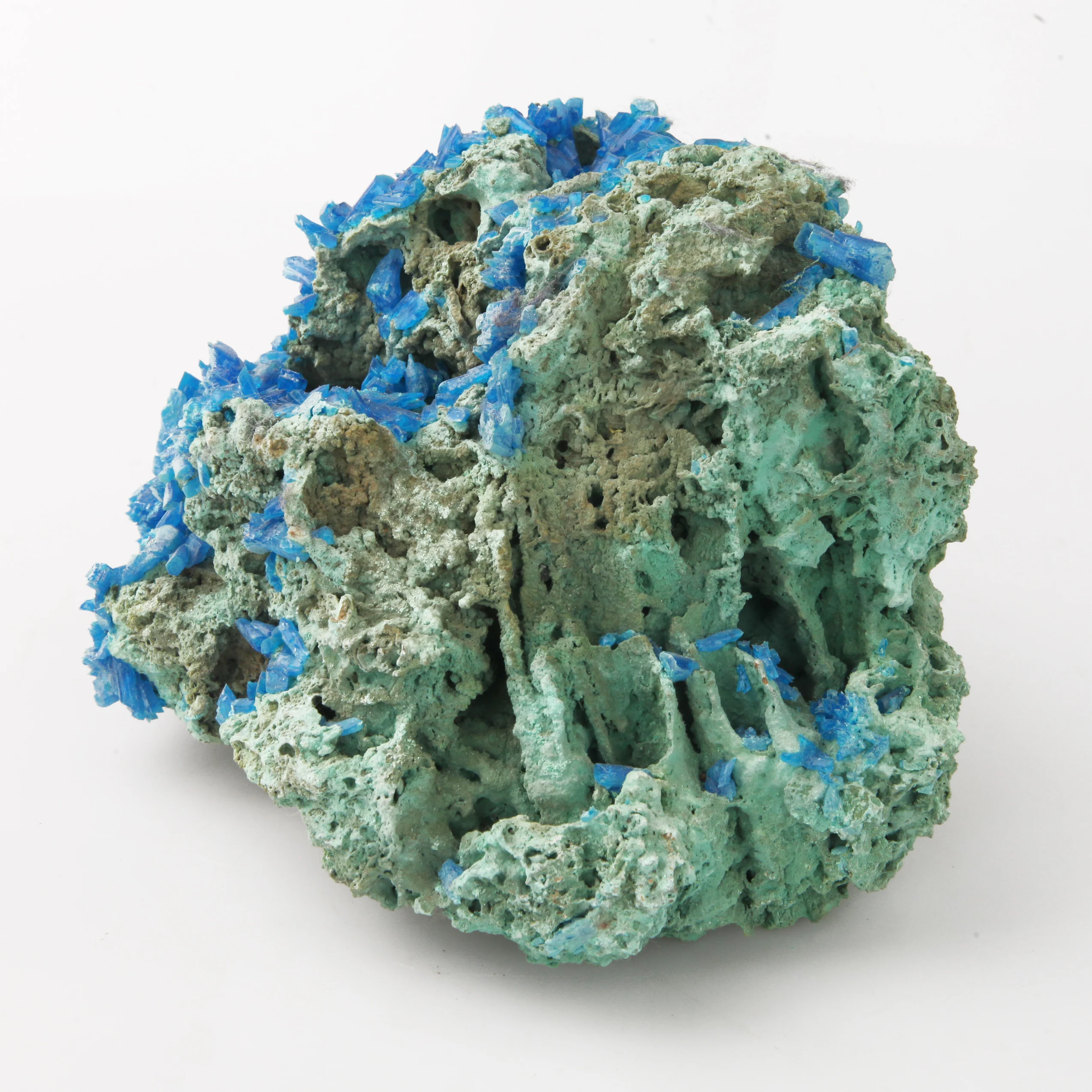 Wholesale natural blue rock raw rough stone mineral with chalcopyrite ore