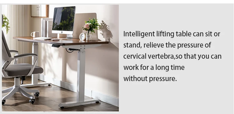 Height adjustable metal frame sit stand desk electric height adjustable desk standing