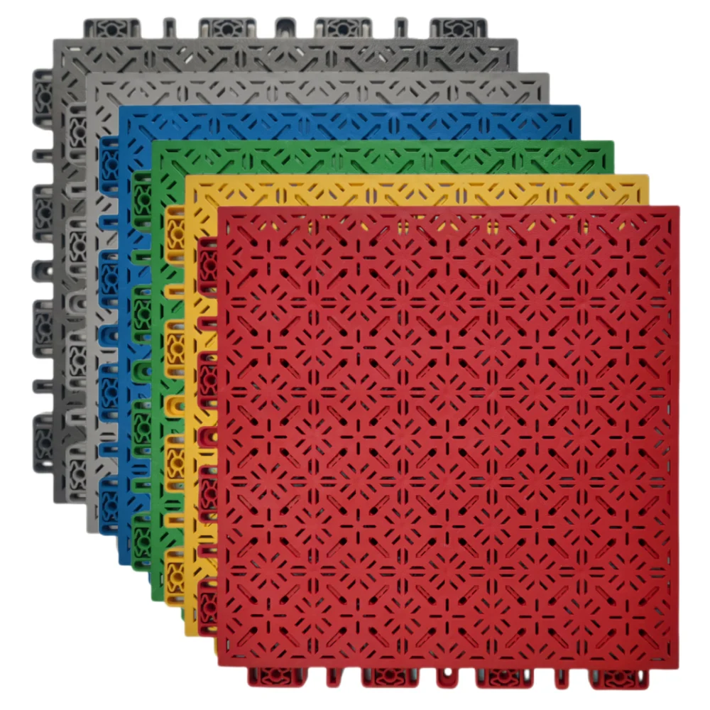 All-weather Pp Modular Outdoor Basketball Court Floor Easy Installed Adjustable Interlocking Plastic Floor Tile Floor Tile
