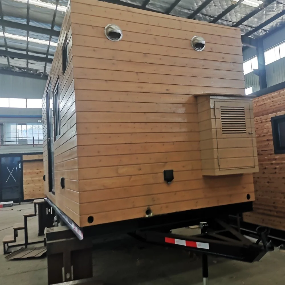 New Zealan Australia standard Modular light steel design  housing mobile trailer wheels luxury tiny container homes prefab