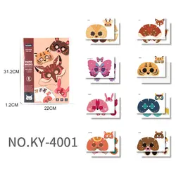 3d animal Fun Baby Puzzle Origami Folded Paper Cut Diy Children paper-cut Handmade Papers Crafts Set Origami Toys game