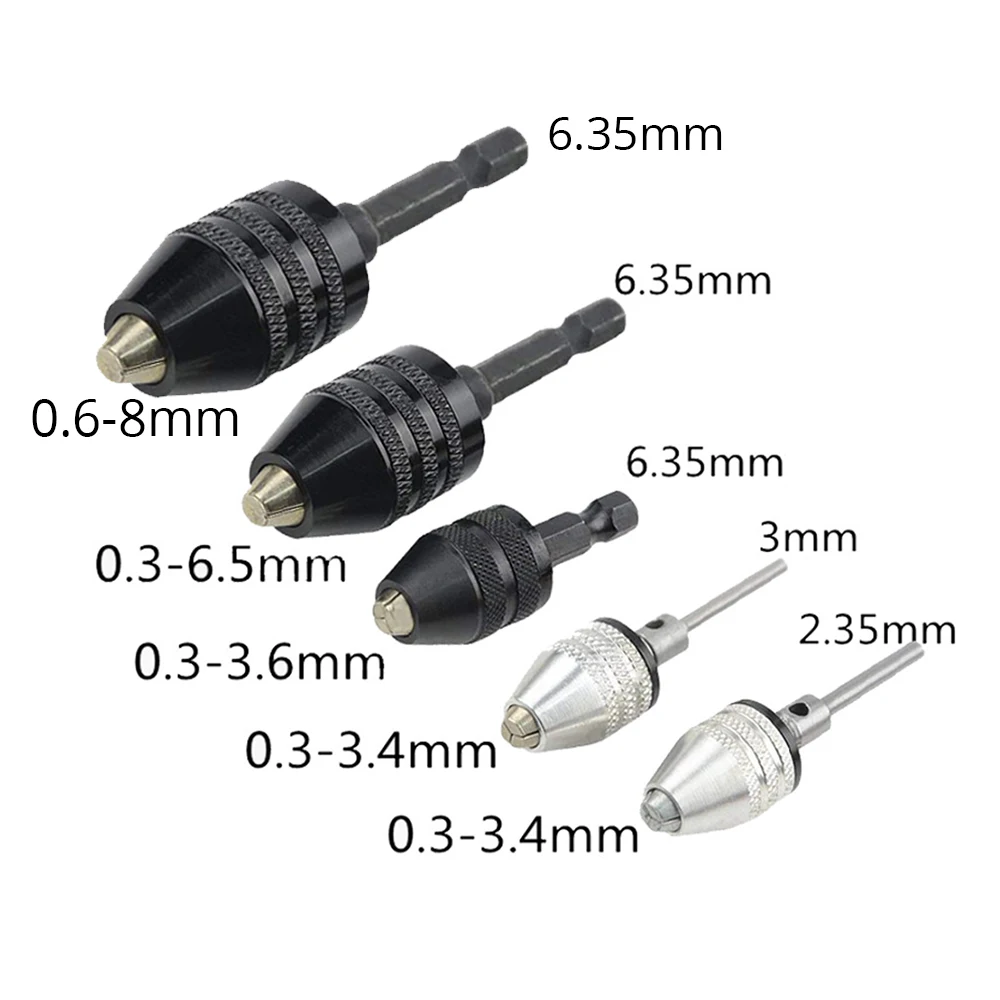 Drill Chuck Keyless Screwdriver Impact Driver Adaptor Electric Micro Clamp Mini Chuck Fixture Hex Shank Drill Bits Adapter