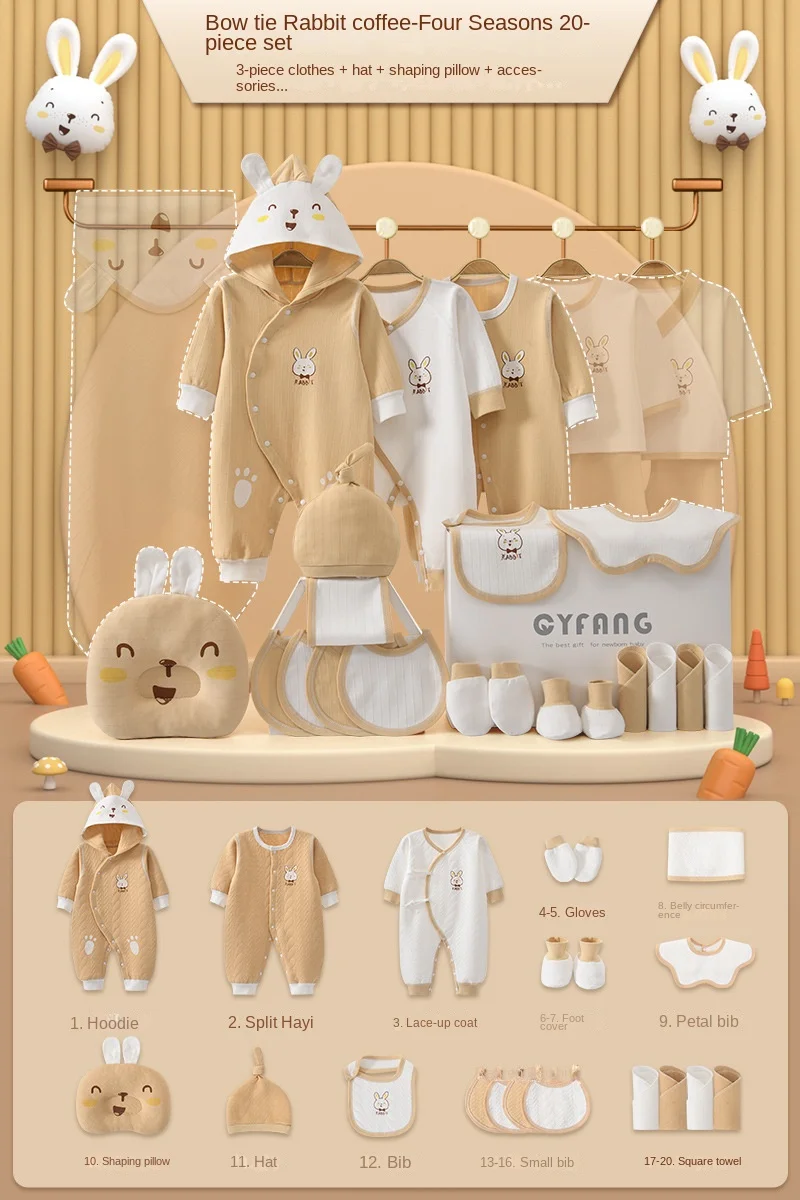 Everystep 23PCS/27pcs Unisex Wholesale Newborn Baby Clothes Baby Clothing Sets Newborn Baby Clothes Set Newborn Gift Set Box