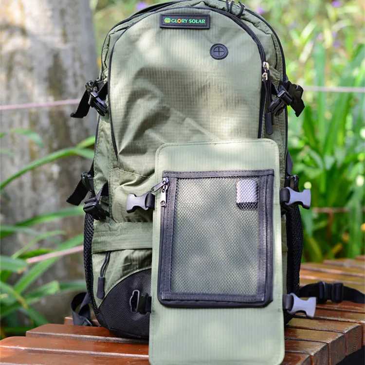 Camping Hiking Solar Backpack Solar Panel Charge Emergency Power Supply 5V Digital Devices Sports Leisure Backpack