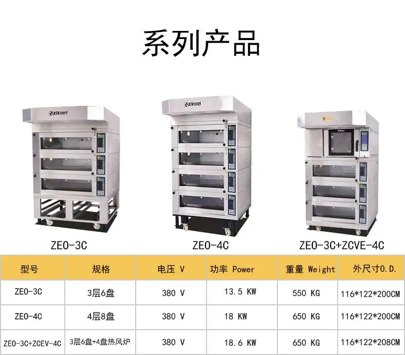 
2 deck 2 tray classic and 4 tray convection steam hot air deck oven 