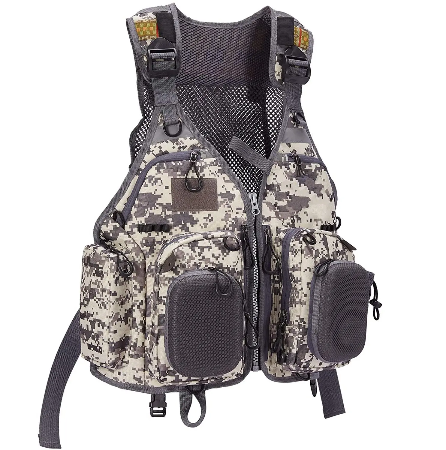 FREE SAMPLE Fly Fishing Vest Pocket Waistcoat Adjustable Size Gifts for Men Women tactical vest