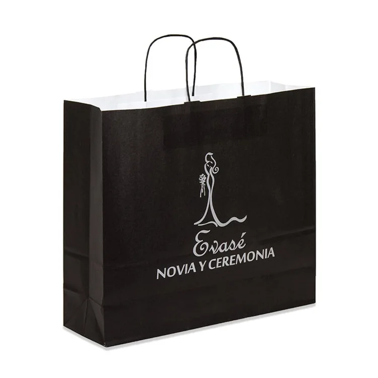 Reinforced Base Ensures Can Hold a Substantial Amount of Weight Without Tearing With Your Own logo Luxury Craft Paper Bag