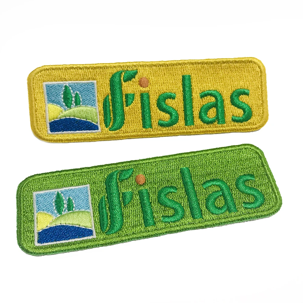 Custom embroidered brand logo applique embroidery patches for garment