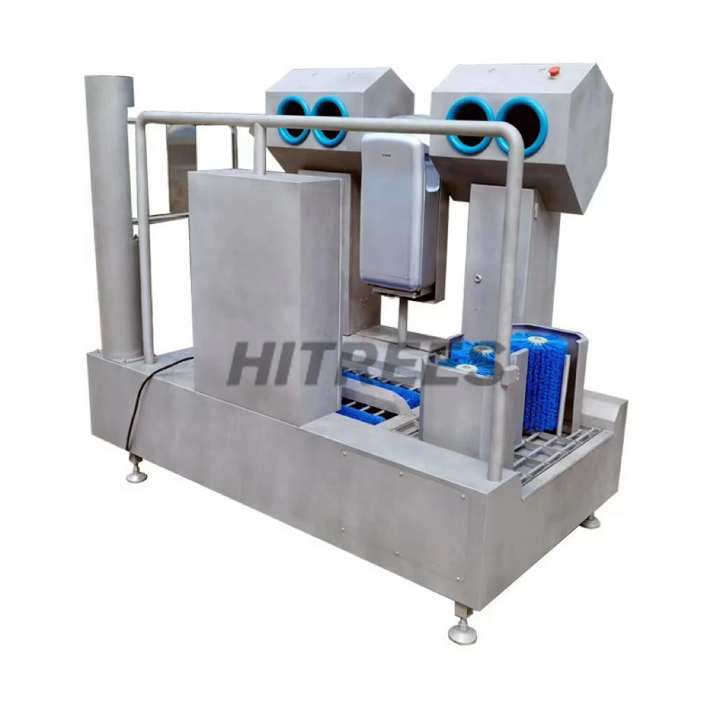 Cattle Slaughter Line Boot Washer Vertical Shoe Sole Cleaning Machine Hygiene Station With Cleaner