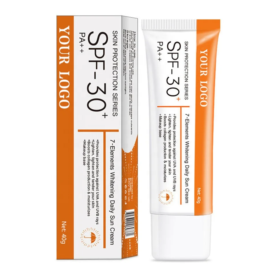 QQLR OEM Private Label 40g Isolation Anti-Sun Cream Whole Body sunblock Gel SPF30+/PA++Waterproof korean sunscreen