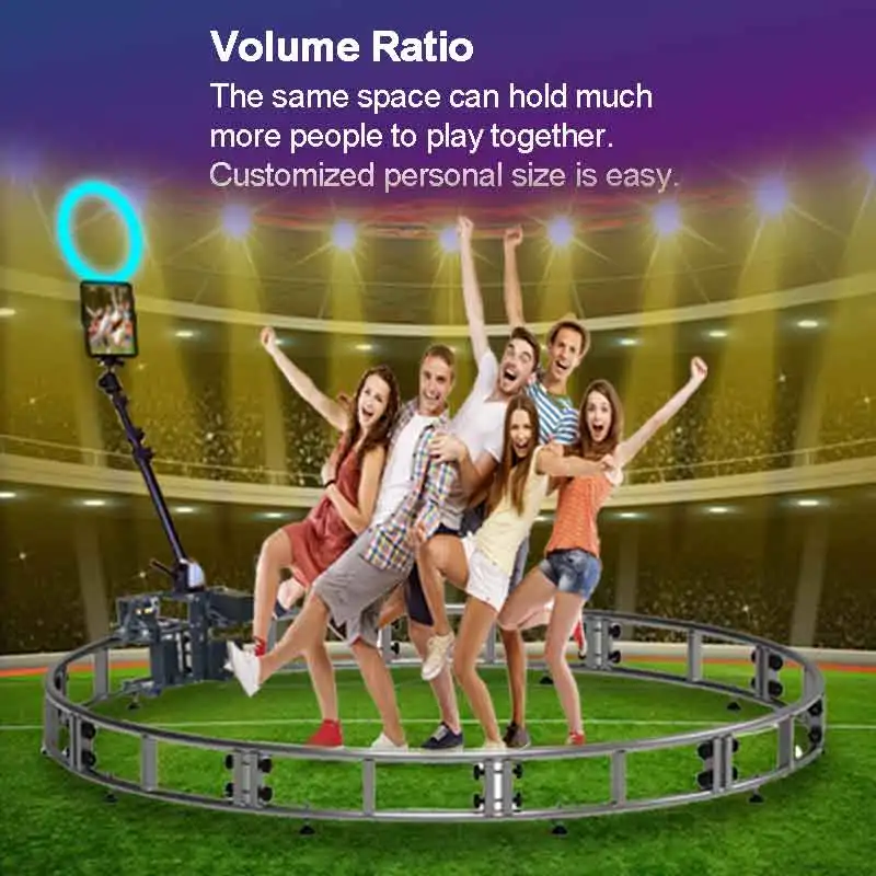 new design trackstar 360 camera  photobooth kiosk machine automatic spin circle track video booth 360 photo booth