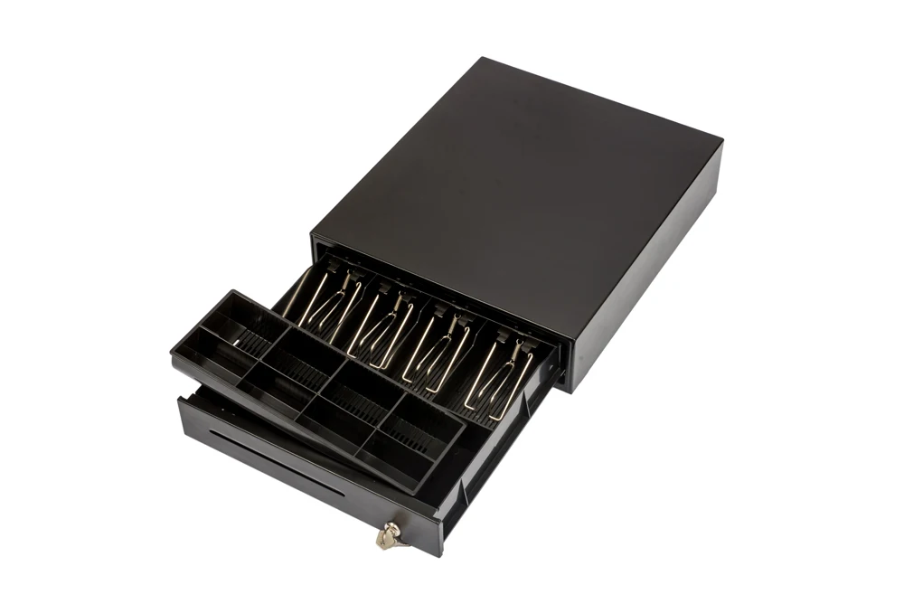 electronic POS stainless steel roller bearing cash drawer KER-350 white