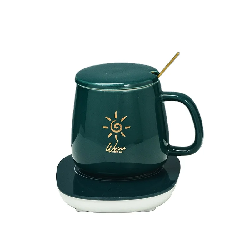 
55 degrees constant temperature creative cup automatic heat preservation heating cup cushion ceramic water cup 