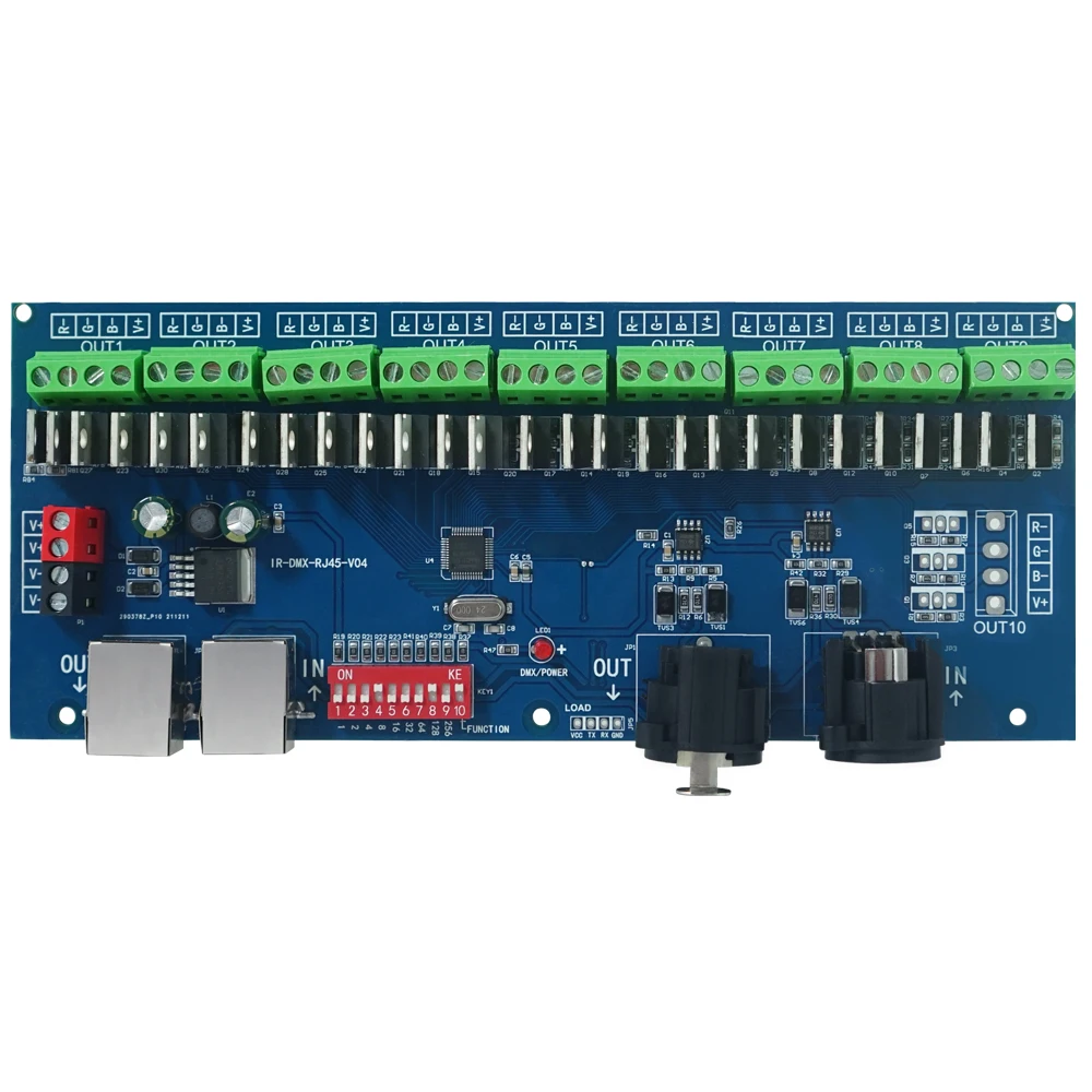 DC9-24V DMX512 30CH X3A  27CH X3A Constant Voltage Multichannel RGB RGBW Decoder Dimmer DMX Controller
