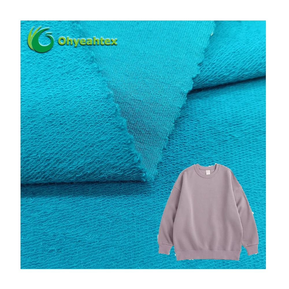 Oeko-Tex Standard 100 вязаный устойчивого 400gsm 70% бамбук 30% органический хлопок щетка французская махровая ткань для Толстовка