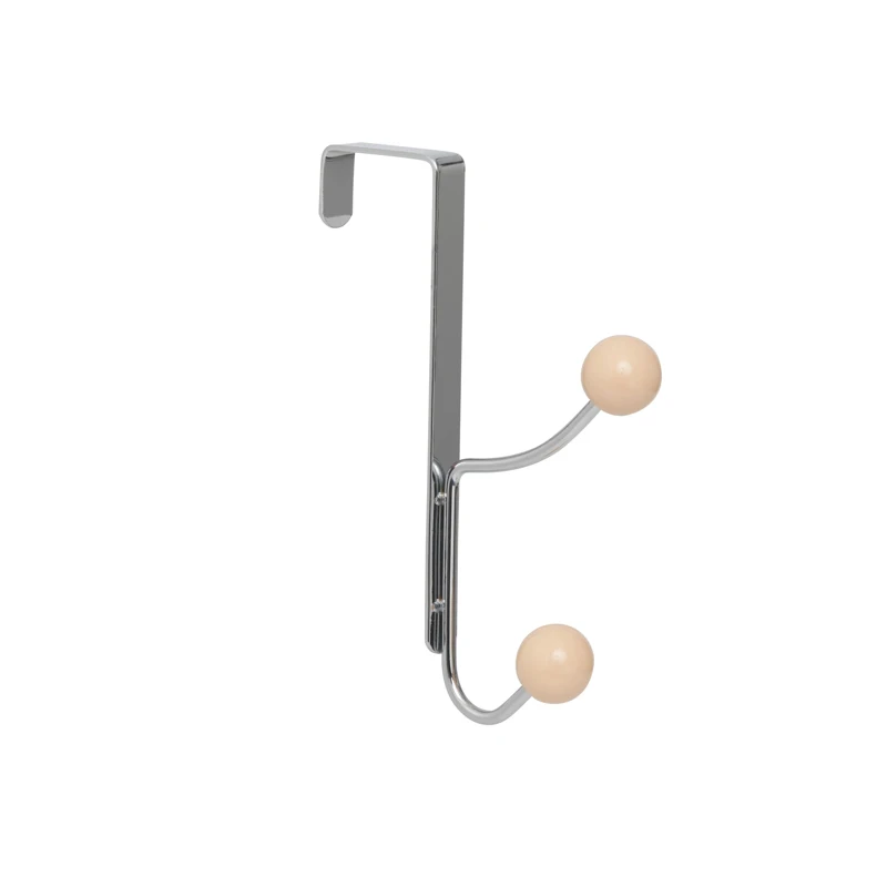 Eisho Premium Metal with Resin Bead Coat Organizer Rack Cloth Hanger Durable Over The Door Hooks