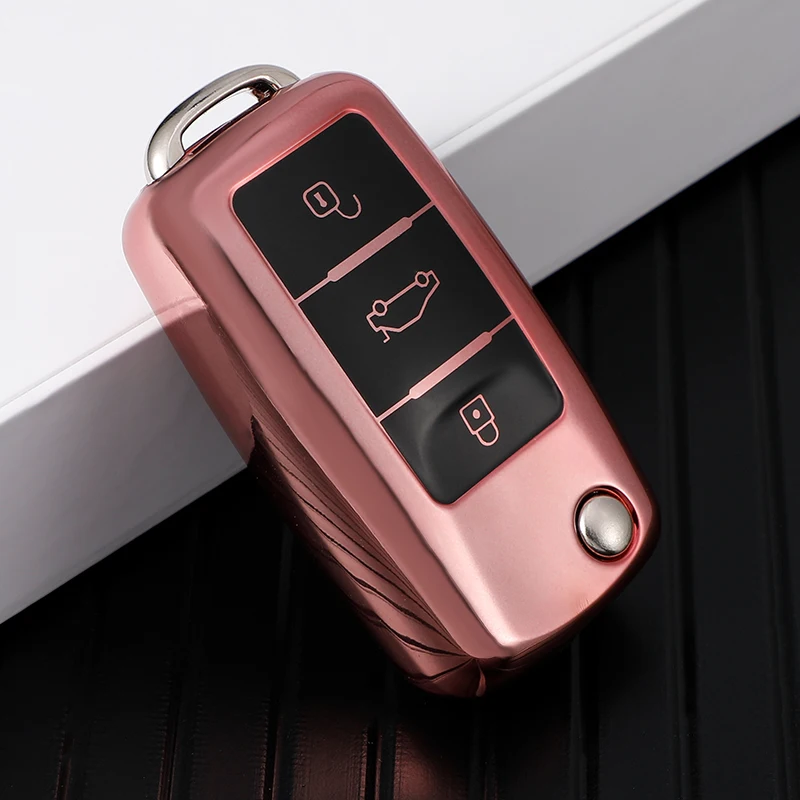 Volkswagen Car Key Case Seat Skoda Key Cover Shell For Golf 8 MK8 Octavia Leon MK4 Key Fob Protector Holder Keyless Accessories