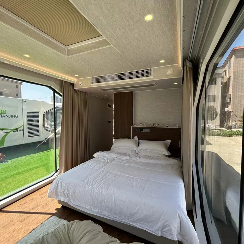 Space Capsule Mobile Home House Bed Hotel Cabin Prefabricated Modular Container Small Capsule Room With Kitchen And Bathroom