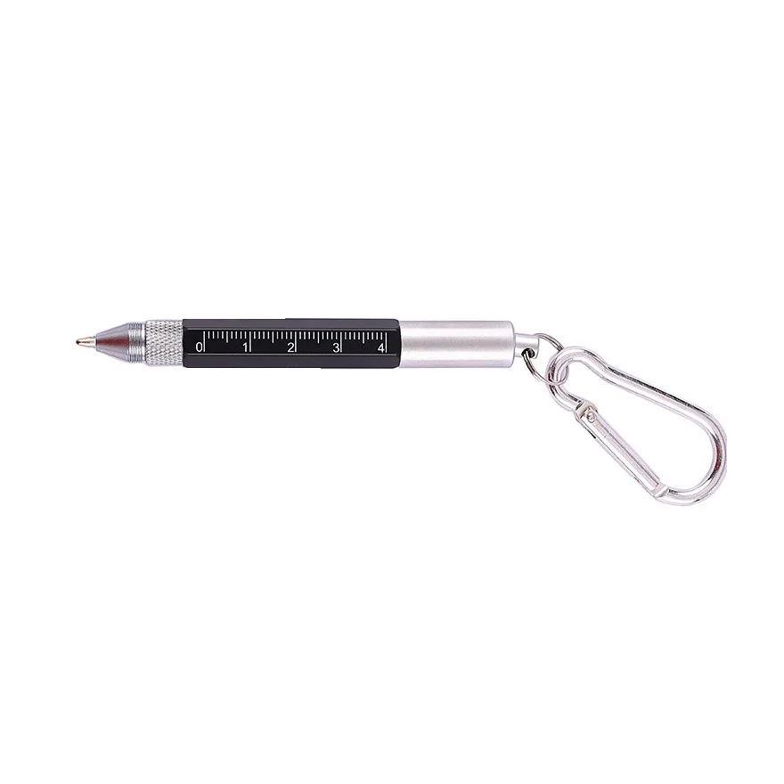 Custom promotional hot selling portable keychain multi function metal tool ballpoint pen